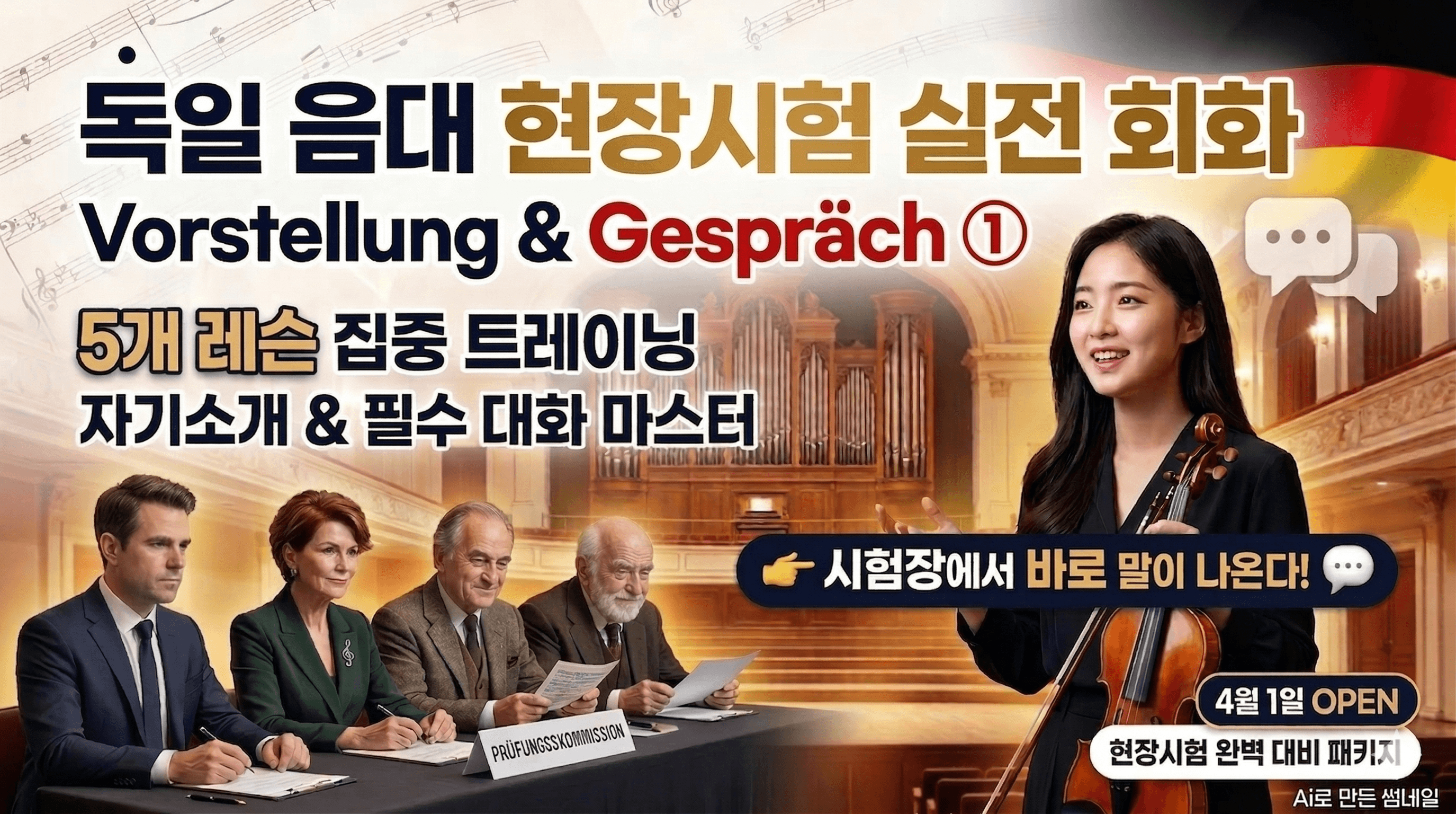 (수강가능) Vorstellung & Gespräch ① – 독일 음대 현장시험 대비